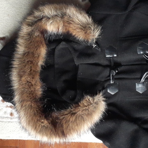 Black Marc New York Wool Fur Coat - Picture 6 of 8